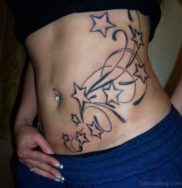 Stunning Impressive Nautical Stars Tattoo