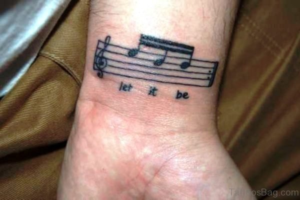 Stunning Let It Be Tattoo On Wrist 