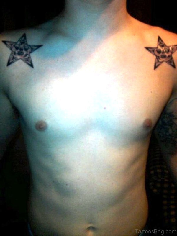 Stunning Star Shoulder Tattoo Design