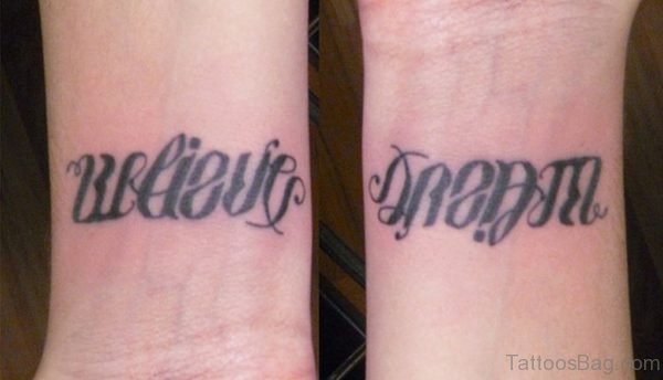 Stylish Ambigram Tattoo