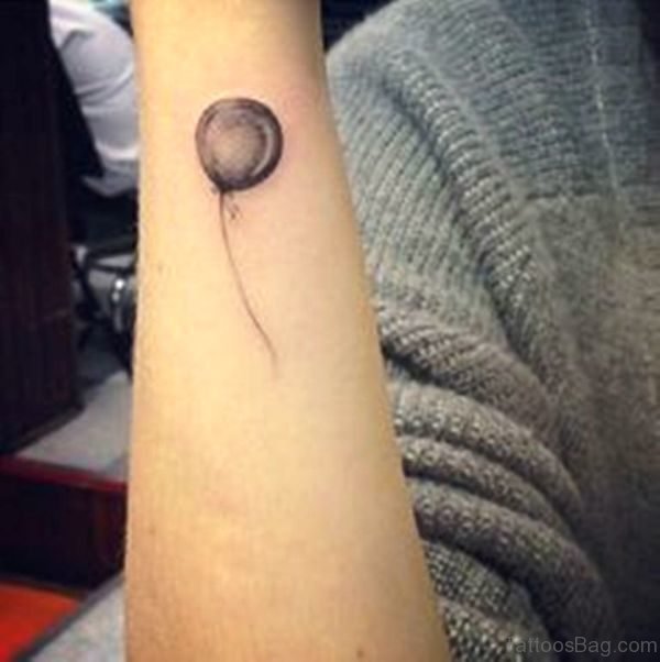 Stylish Balloon Tattoo On Wrist