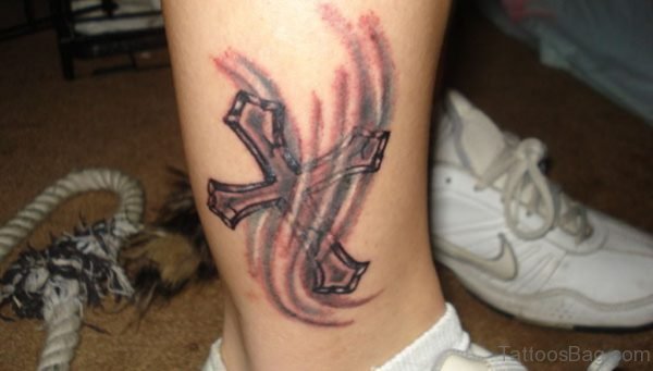Stylish Cross Tattoo