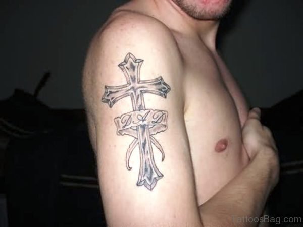 Stylish Cross Tattoo Design 