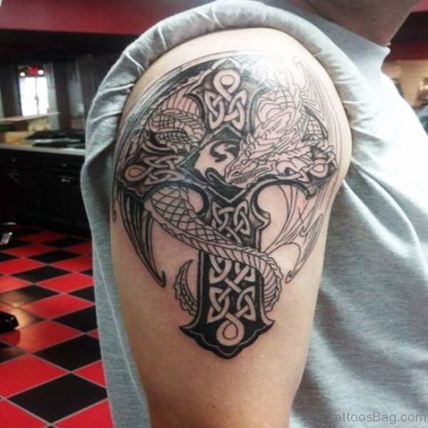 Stylish Cross Tattoo 