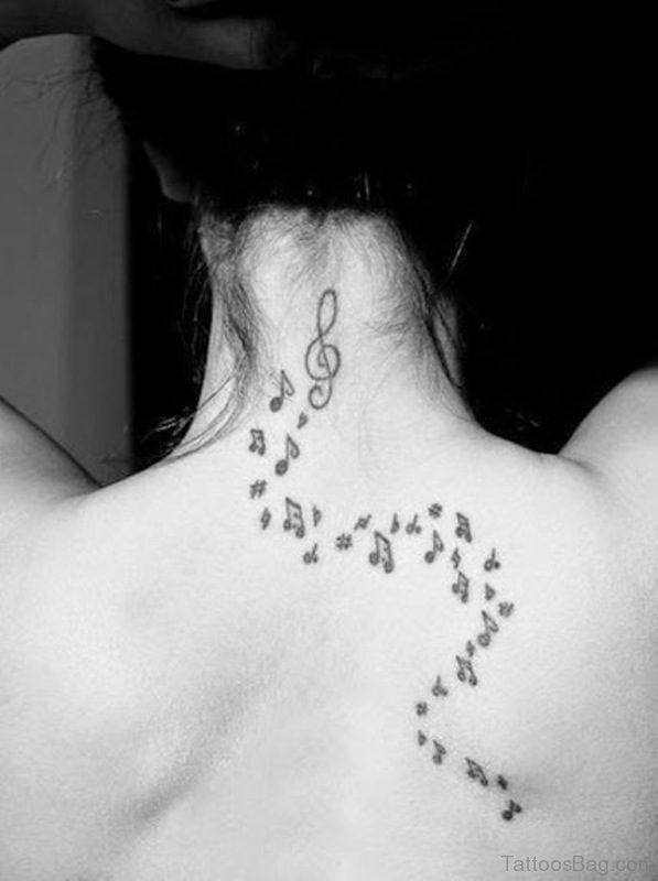 Stylish Music Note Tatto