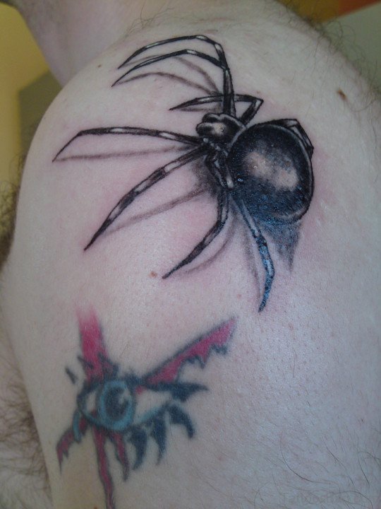 Stylish Spider Tattoo