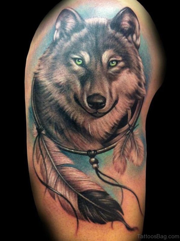 Stylish Wolf Tattoo