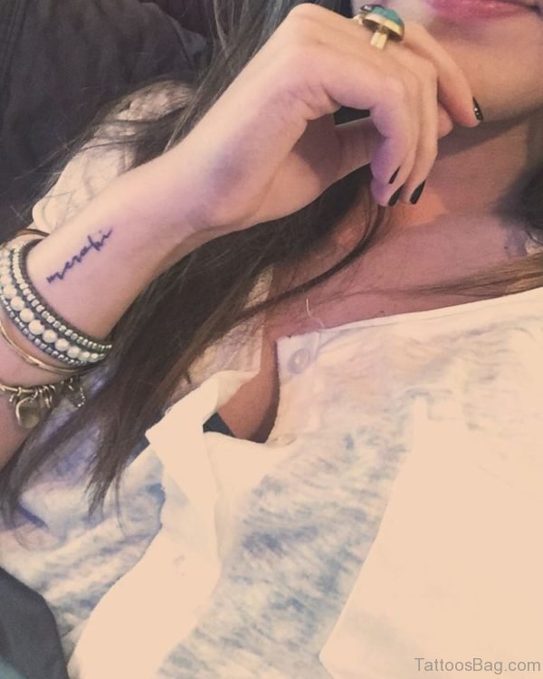 Stylish Wording Tattoo 