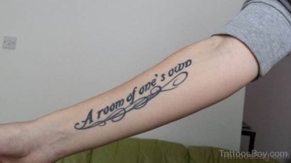 Stylish Wording Tattoo