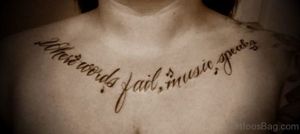Stylish Wording Tattoo