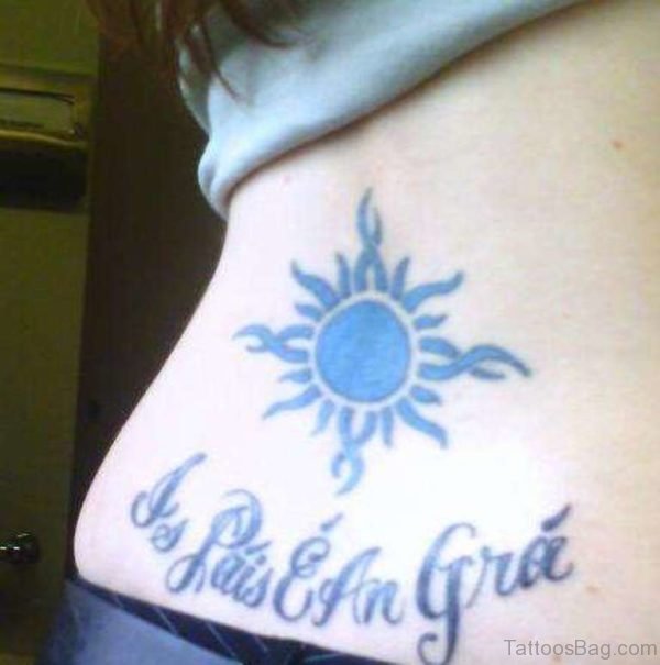 Sun And Ambigram Tattoo