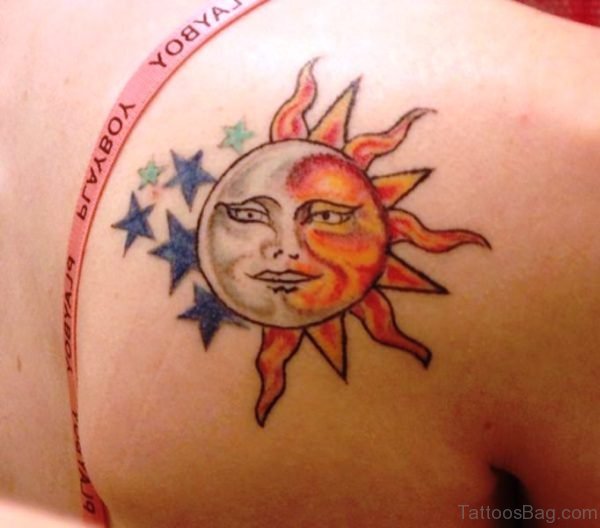 Sun And Star Tattoo