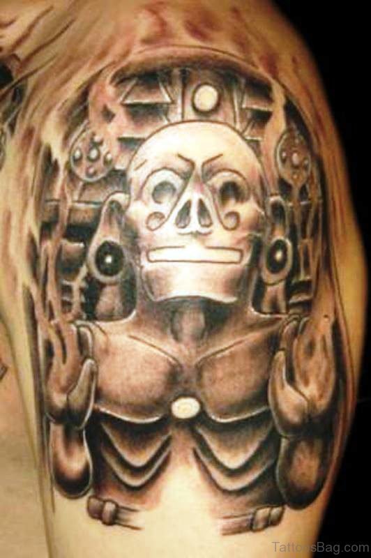 Superior Aztec Shoulder Tattoo
