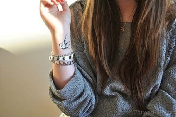 Swallow Tattoo On Wrist For Girls