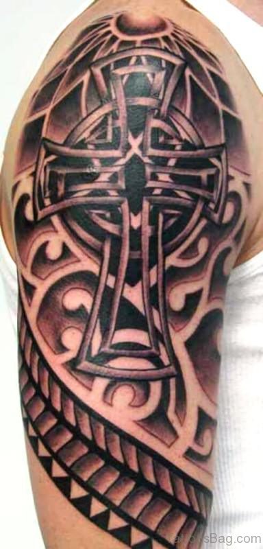 Sweet Celtic Cross Tattoo Design