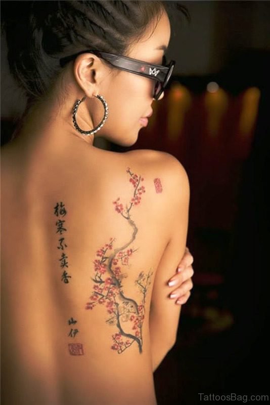 Sweet Cherry Blossom Tree Designer Tattoo 