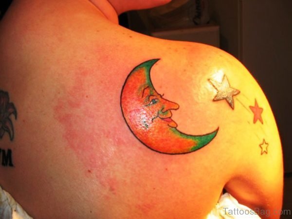 Sweet Moon And Star Tattoo