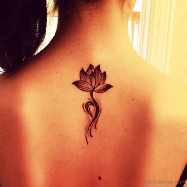 Sweet Tinny Lotus Neck Tattoo