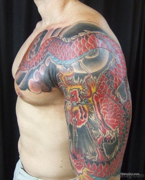 Terrifying Dragon Tattoo Design