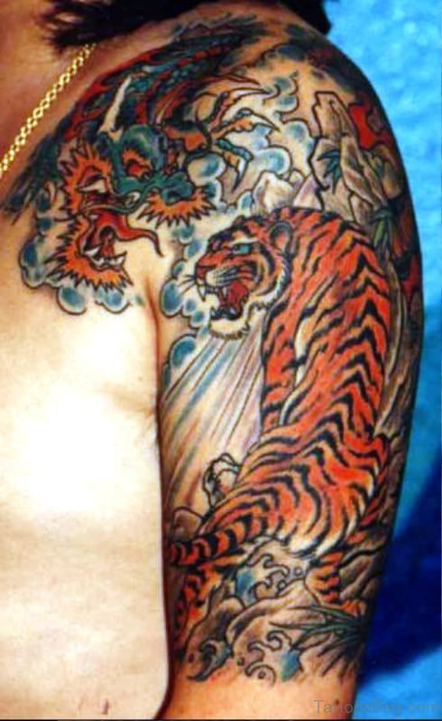 Tiger And Tree Tattoo