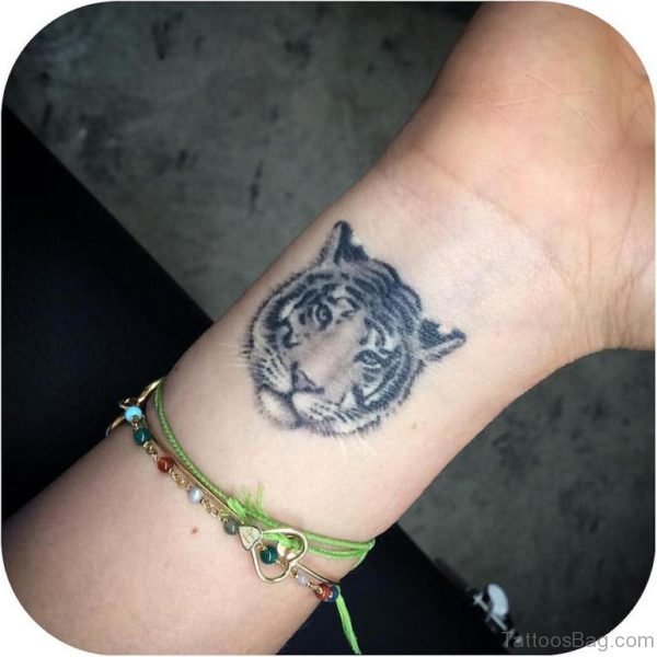 Tiger Wrist Tattoo Design