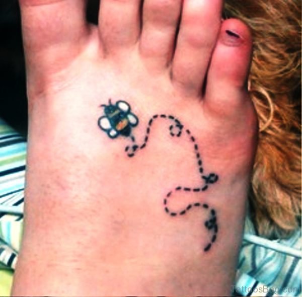 Tiny Bee Tattoo 