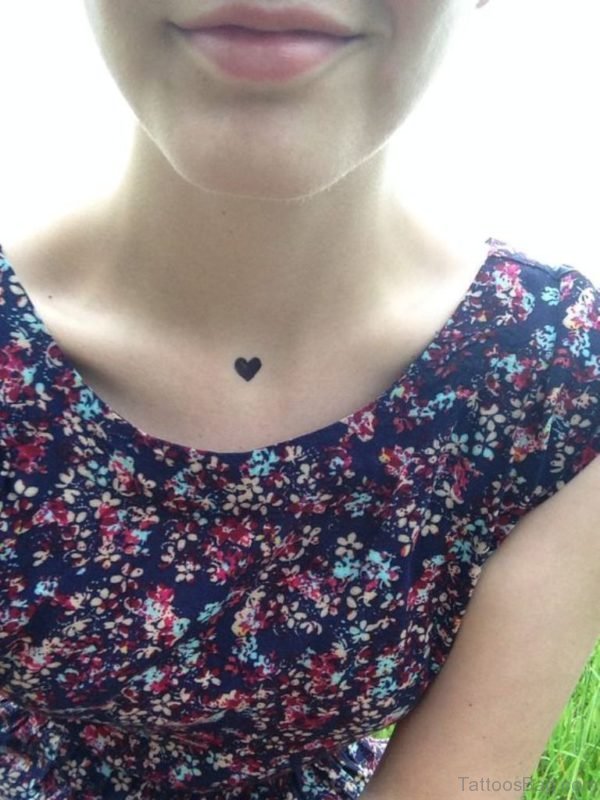 Tiny Black Heart Tattoo