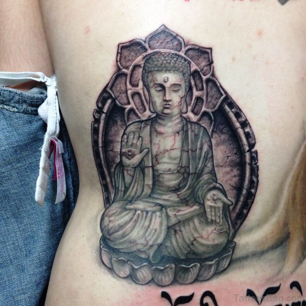 Tremendous Buddha Tattoo On Back