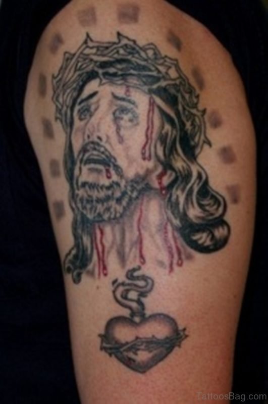 Trendy Jesus Tattoo