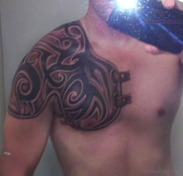 Tribal 3D Armor Tattoo