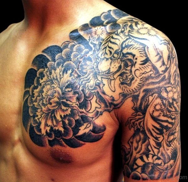 Tribal Black And Grey Tattoo