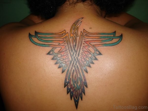 Tribal Eagle Tattoo On Back