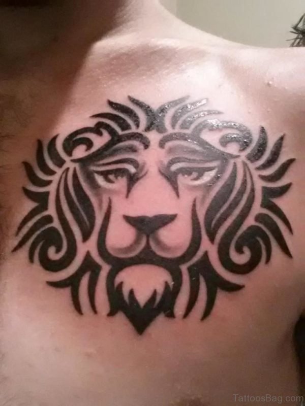 Tribal Lion Head Tattoo