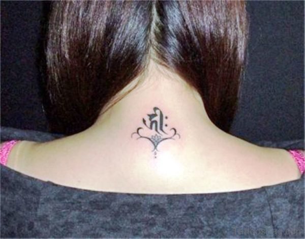 Tribal Neck Tattoo