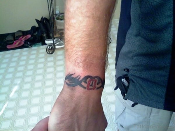Tribal Snake Wrist Tattoo Design