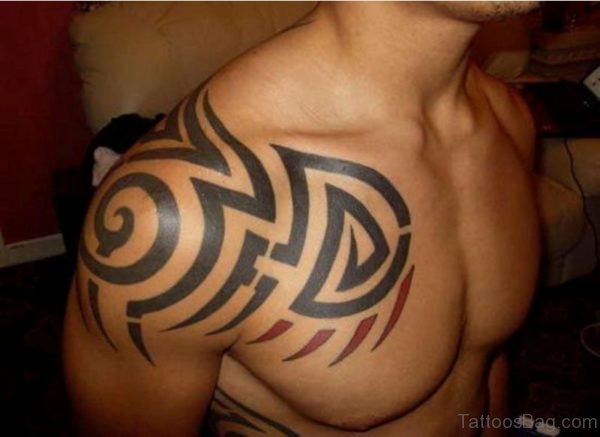 Men Tribal Chest Tattoo Designs