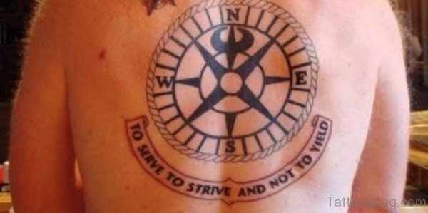 Ultimate Compass Tattoo On Back