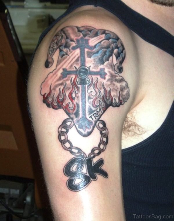 Unique Cross Tattoo Design 