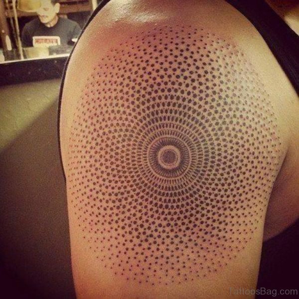 Unique Mandala Tattoo On Shoulder