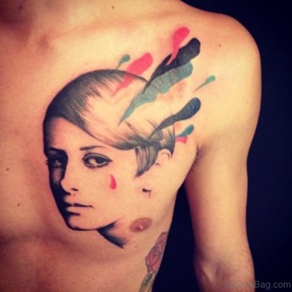 Watercolor Portrait Tattoo