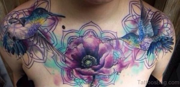 Watercolor Hummingbird Tattoo
