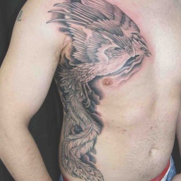 Wildlife Phoenix Tattoo On Shoulder