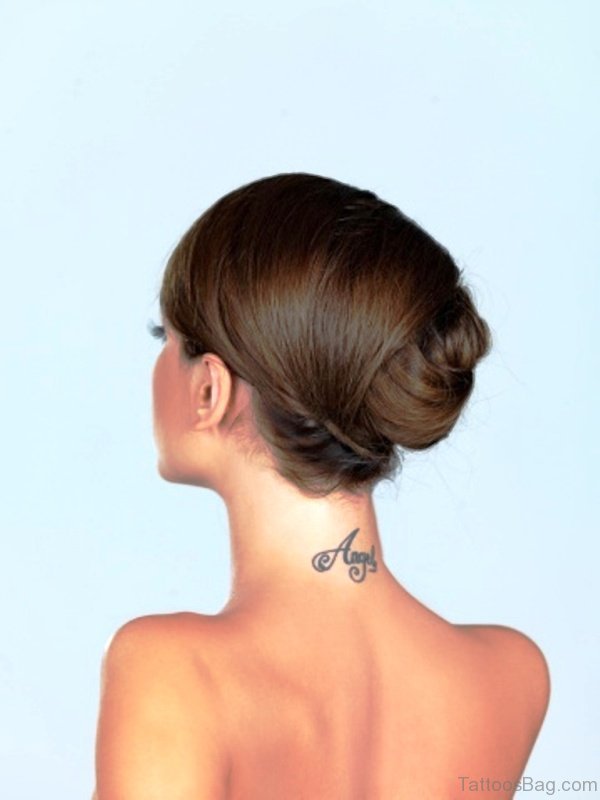 Wonderful Angel Neck Tattoo