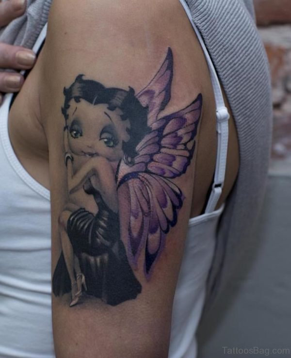 Wonderful Betty Boop Tattoo Design