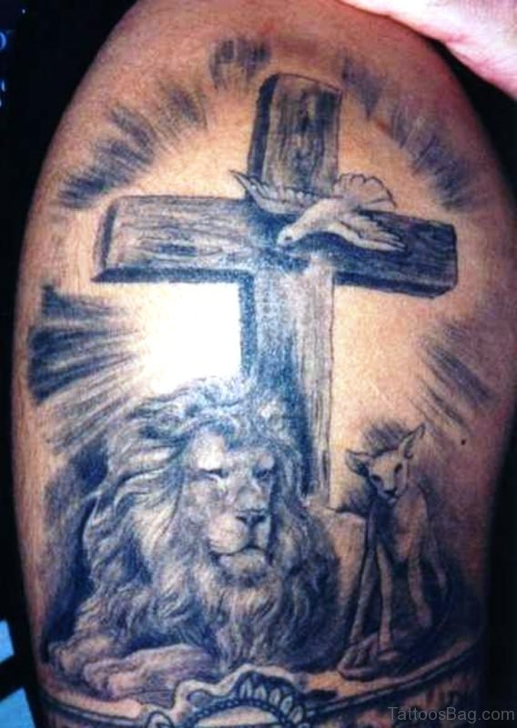 Wonderful Black Cross Tattoo