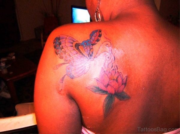 Wonderful Butterfly Tattoo On Right Shoulder