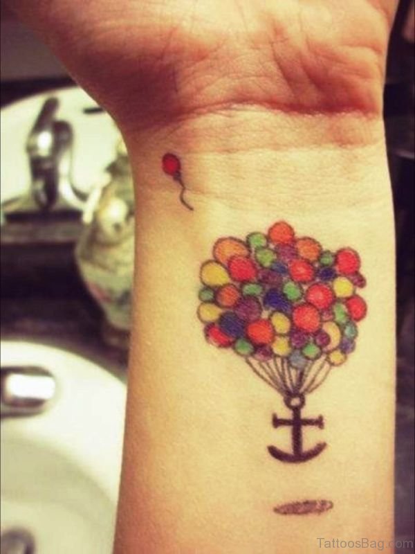 Wonderful Colored Balloons Tattoo