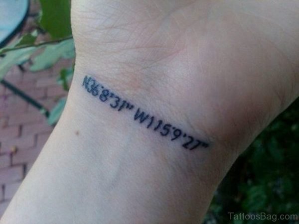 Wonderful Coordinates Wrist Tattoo