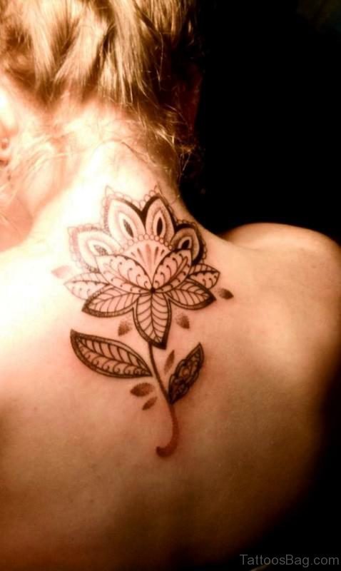 Wonderful Lotus Neck Tattoo