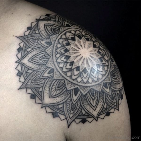 Wonderful Mandala Tattoo On Shoulder